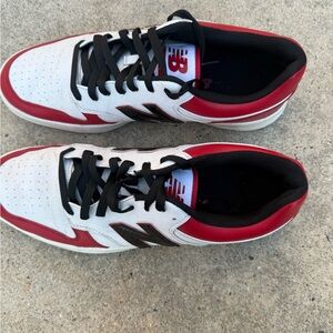 New Balance Men's Golf White and Red Sneakers